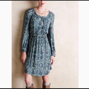 Anthropologie Holding Horses floral dress 4